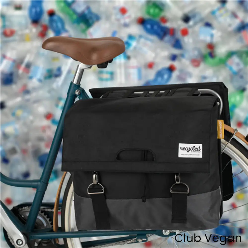 Duurzame Dubbele Fietstas – 55L – Zwart/Grijs (XL)