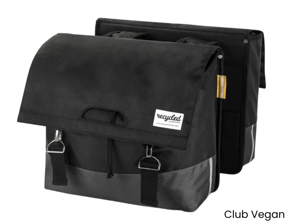 Duurzame Dubbele Fietstas – 55L – Zwart/Grijs (XL)