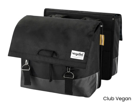 Duurzame Dubbele Fietstas – 55L – Zwart/Grijs (XL)