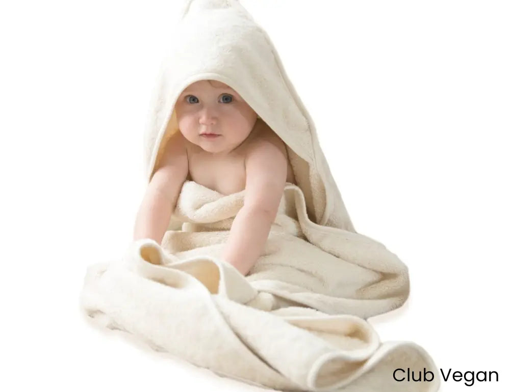 Set Zachte Handdoek met Capuchon Hair & Body Wash & Doekjes Off White